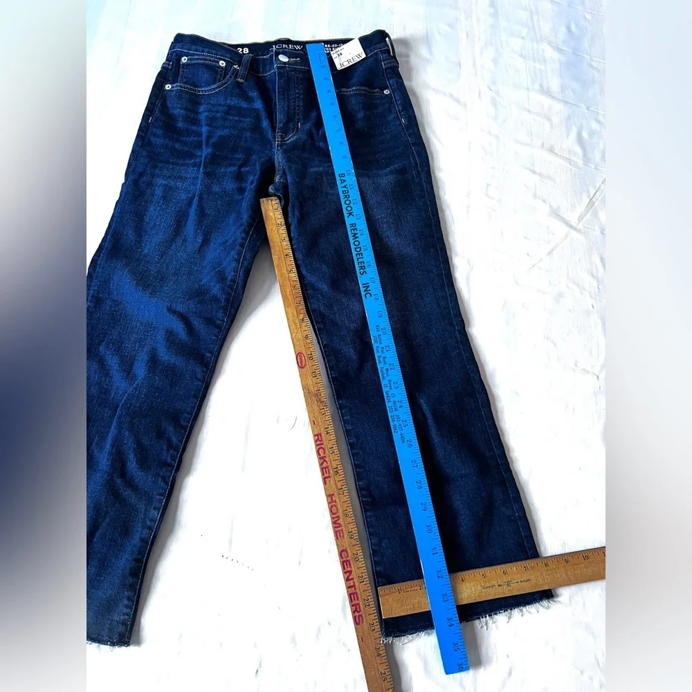 J.Crew '03 Kick Out Jeans kicky raw hem in Dark indigo Wash Size 28 New with tag - Picture 12 of 14